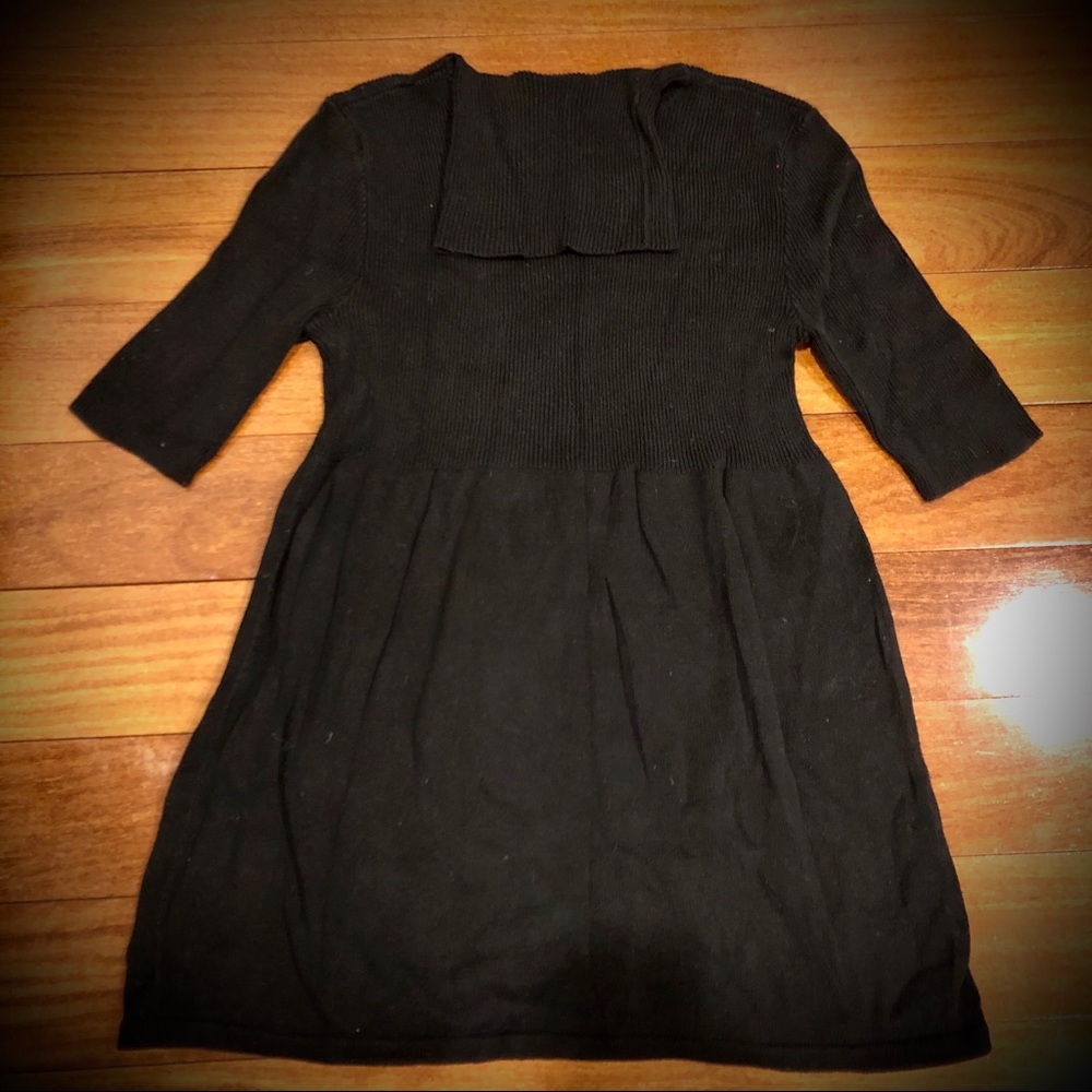 Empire Waist Cotton Knit Tunic Top / Sweater